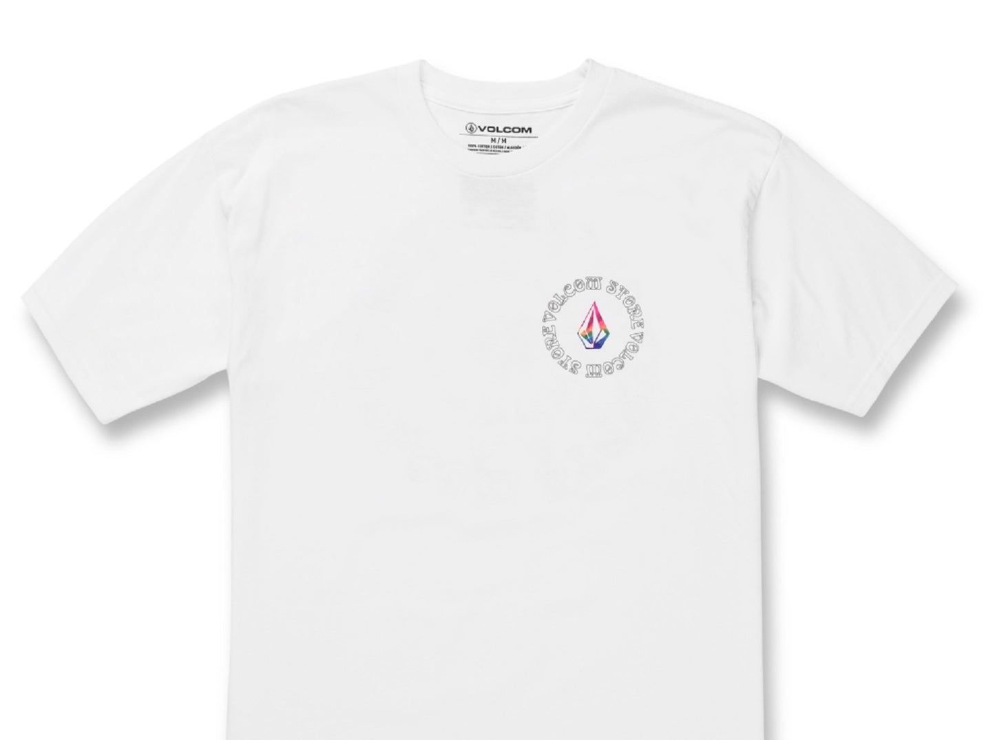 Camiseta Volcom Star Shields Masculina Manga Curta Branca Tamanho X-G