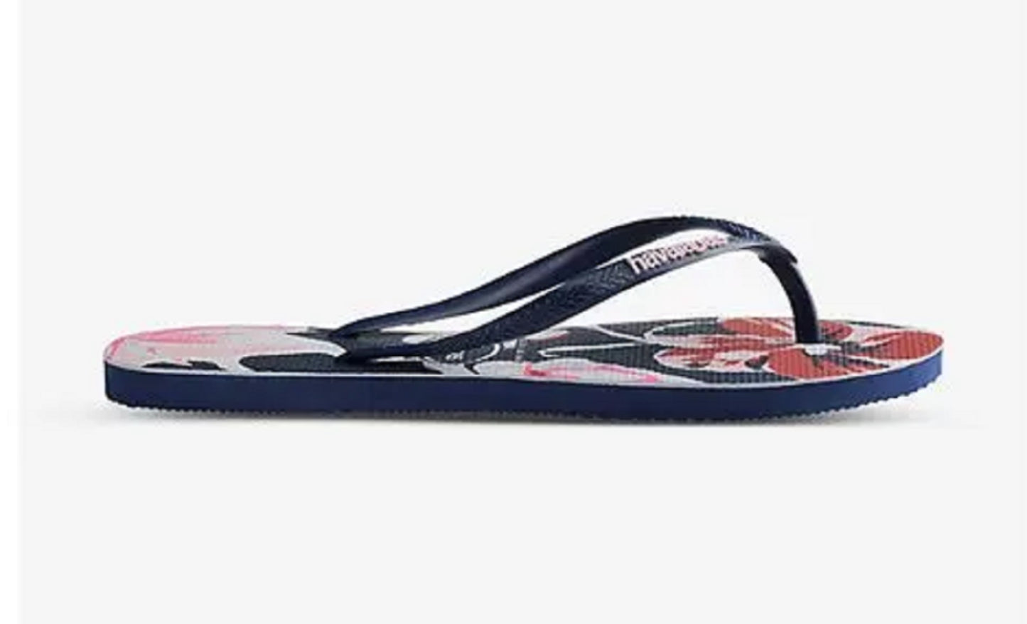 Sandália Havaianas Feminina Slim Floral Basic Azul Tamanho 9-10