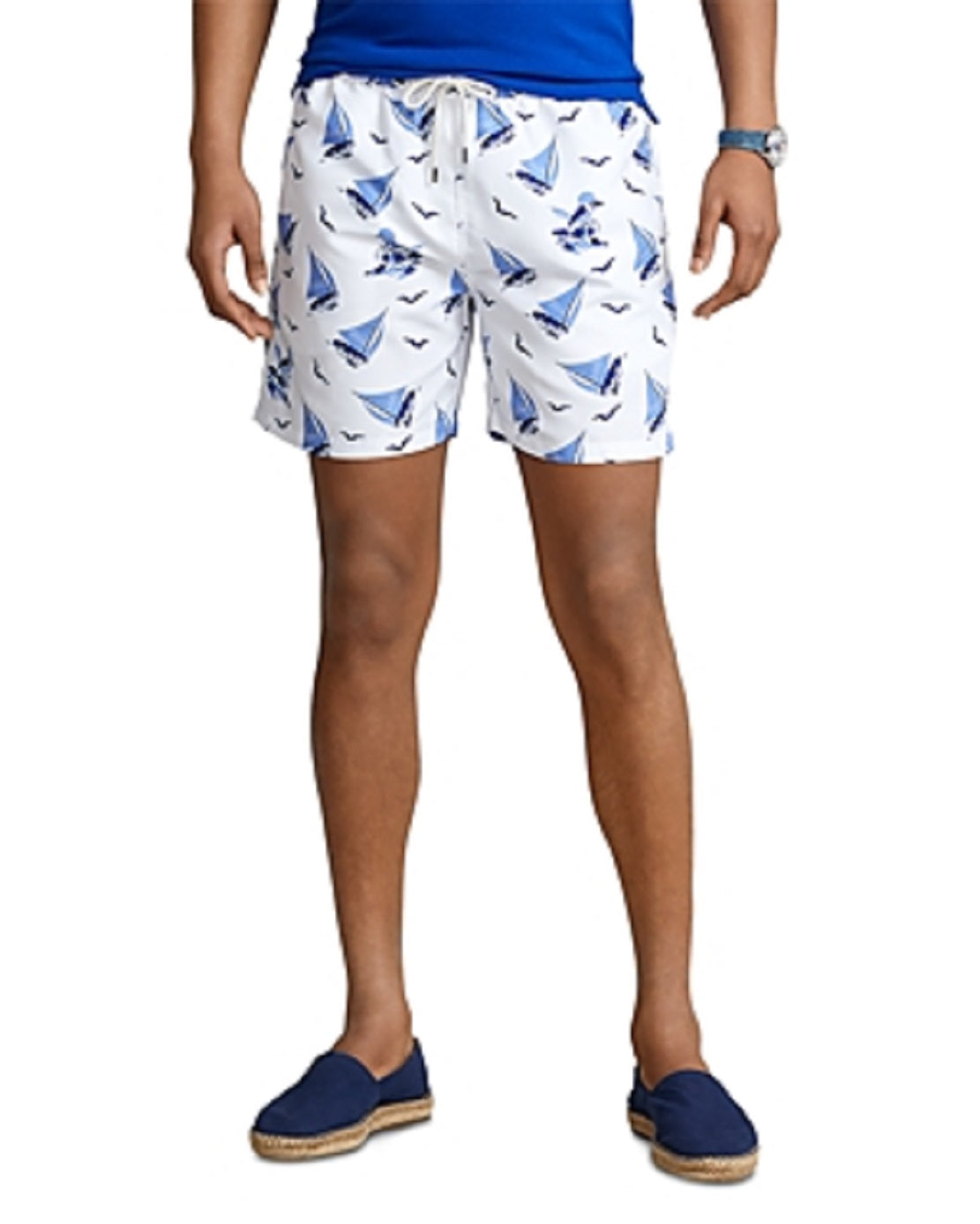 Calção de banho Polo Ralph Lauren Traveler Classic masculino azul tamanho X-G