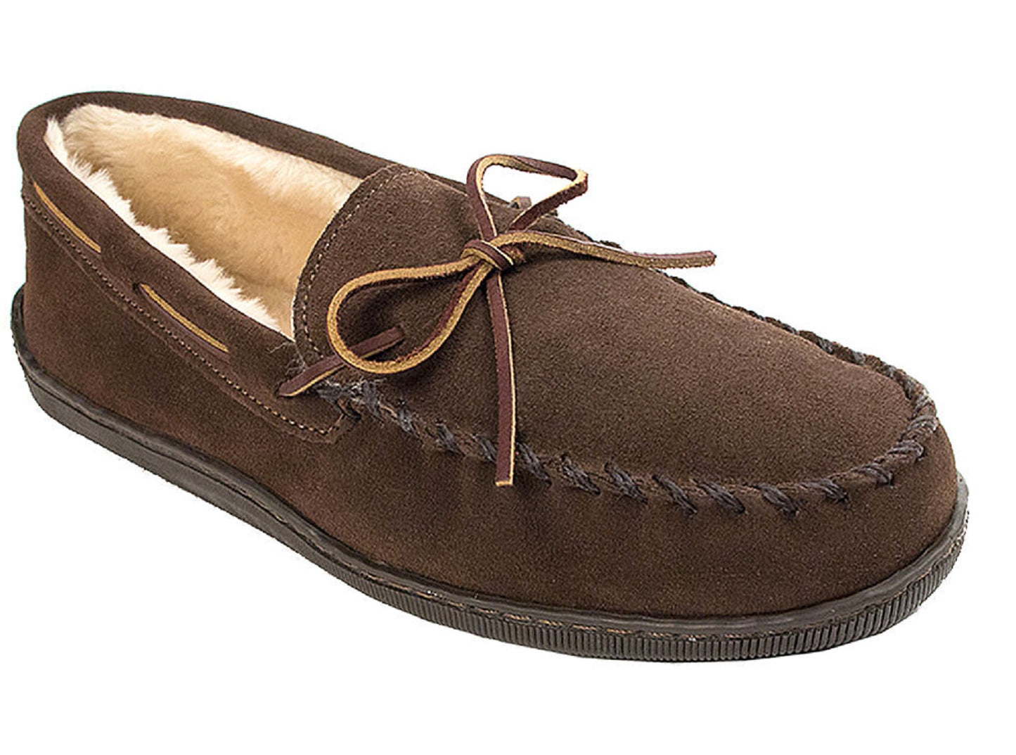 Mocassim de camurça masculino Minnetonka marrom tamanho 10 M