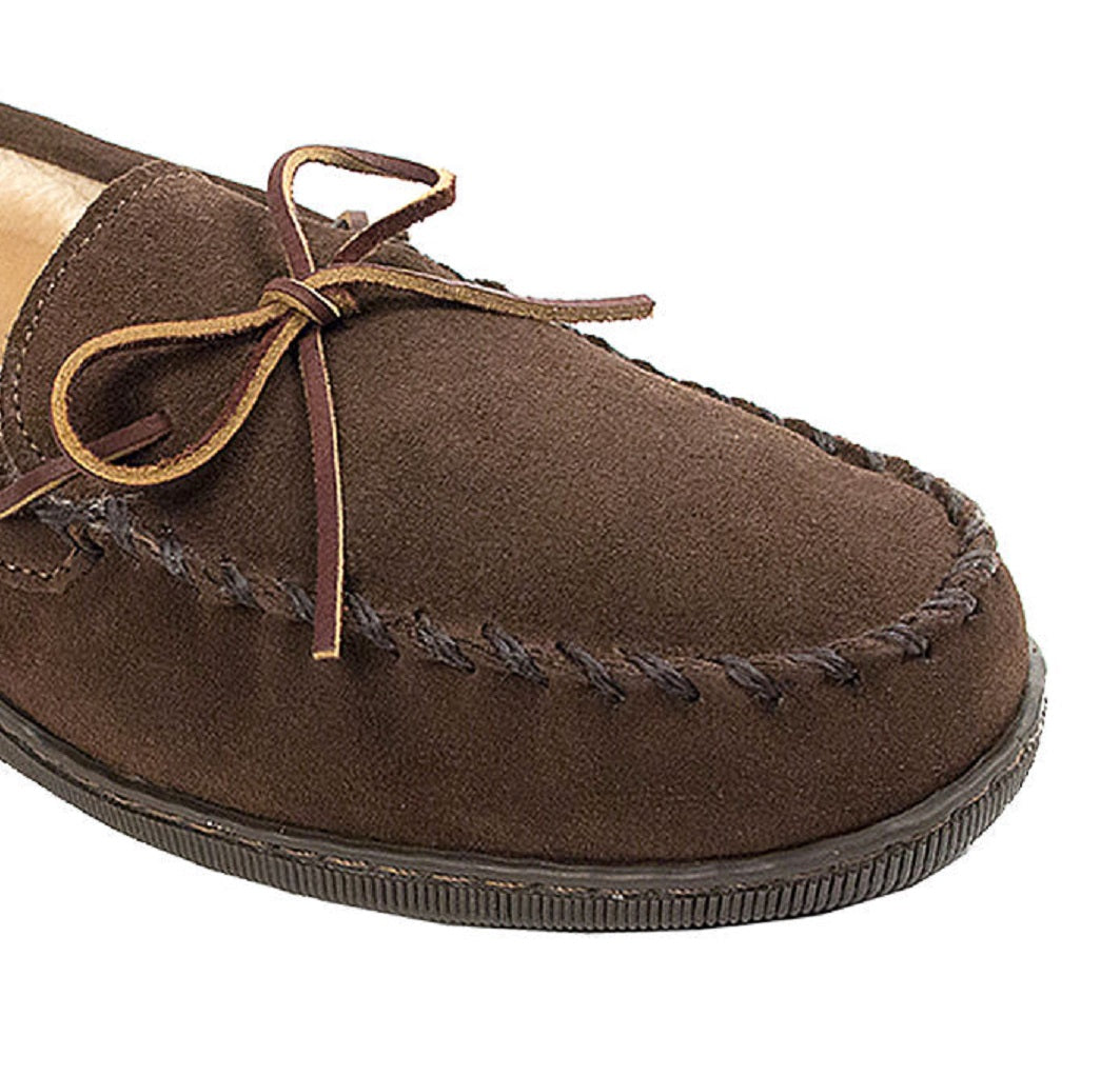 Mocassim de camurça masculino Minnetonka marrom tamanho 10 M
