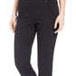 Calça feminina com controle de barriga e tachas JM Collection, preta, tamanho pequeno