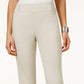 Calça capri feminina com detalhes em renda JM Collection, marrom, tamanho extragrande