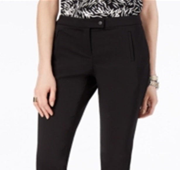 Calça feminina Alfani Tummy Control Slim Leg Preta Tamanho 16