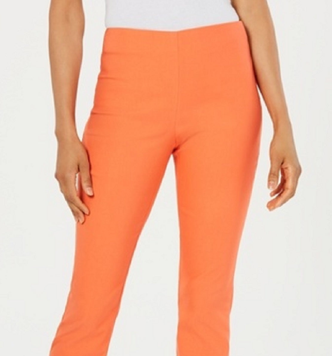 Calça skinny com controle de barriga feminina Charter Club, laranja, tamanho 12