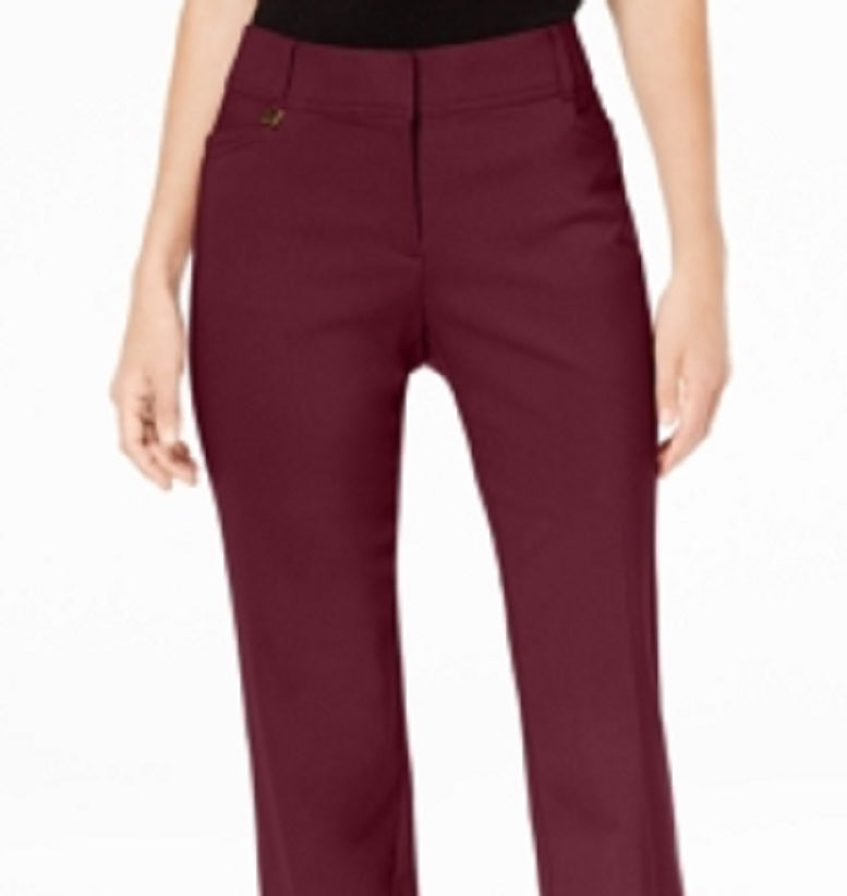 Calça Curta Curvy Fit Feminina JM Collection Tummy Control Vermelha Tamanho 18X4,5