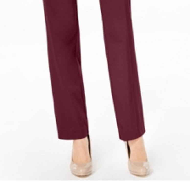 Calça Curta Curvy Fit Feminina JM Collection Tummy Control Vermelha Tamanho 18X4,5