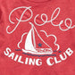 Camiseta Polo Ralph Lauren Infantil Sailing Club Algodão Jersey Vermelha Tamanho 2T