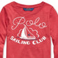 Camiseta Polo Ralph Lauren Infantil Sailing Club Algodão Jersey Vermelha Tamanho 3T