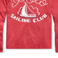 Camiseta Polo Ralph Lauren Infantil Sailing Club Algodão Jersey Vermelha Tamanho 3T