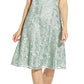 Vestido de coquetel bordado feminino Adrianna Papell, azul, tamanho 6
