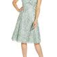 Vestido de coquetel bordado feminino Adrianna Papell, azul, tamanho 14