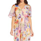 Vestido de chiffon com estampa floral feminino Adrianna Papell, marrom, tamanho 10
