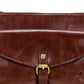 Bolsa transversal feminina Patricia Nash Kirby East West em couro marrom, tamanho regular