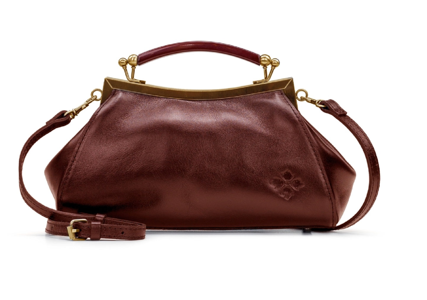 Bolsa feminina Patricia Nash Kelmscott Frame marrom tamanho regular