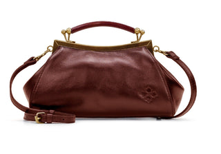 Bolsa feminina Patricia Nash Kelmscott Frame marrom tamanho regular