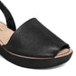 Sandálias femininas Kenneth Cole Reaction com salto fino e salto fino, pretas, tamanho 8,5 M