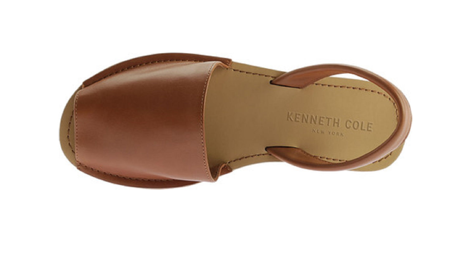 Sandálias femininas Kenneth Cole Reaction com salto fino e salto anabela, marrom, tamanho 7 M