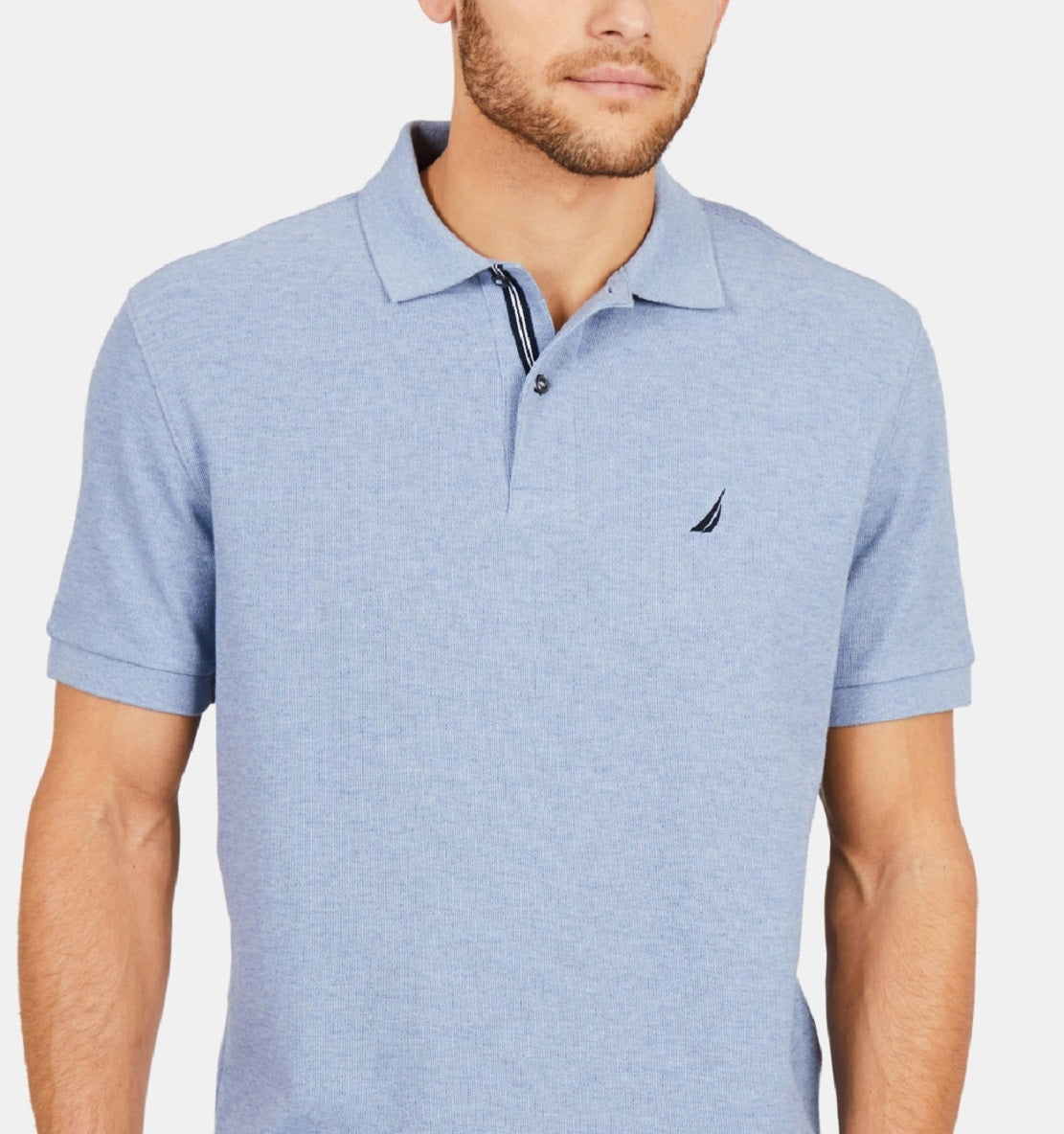 Camisa polo masculina Nautica, convés sustentável, azul, tamanho XXX-G