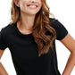 Camiseta Abbie Crewneck Algodão Misturado Feminina Splendid Preta Tamanho P