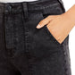 Calça jeans feminina Aqua Jackie Jogger cinza tamanho 28