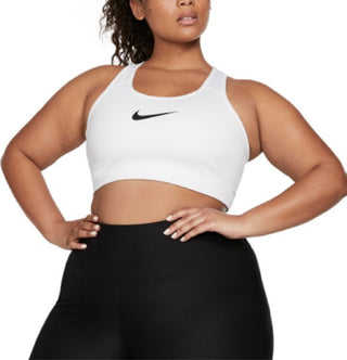 Sutiã esportivo Nike Plus Dri Fit Support feminino, branco, tamanho extragrande