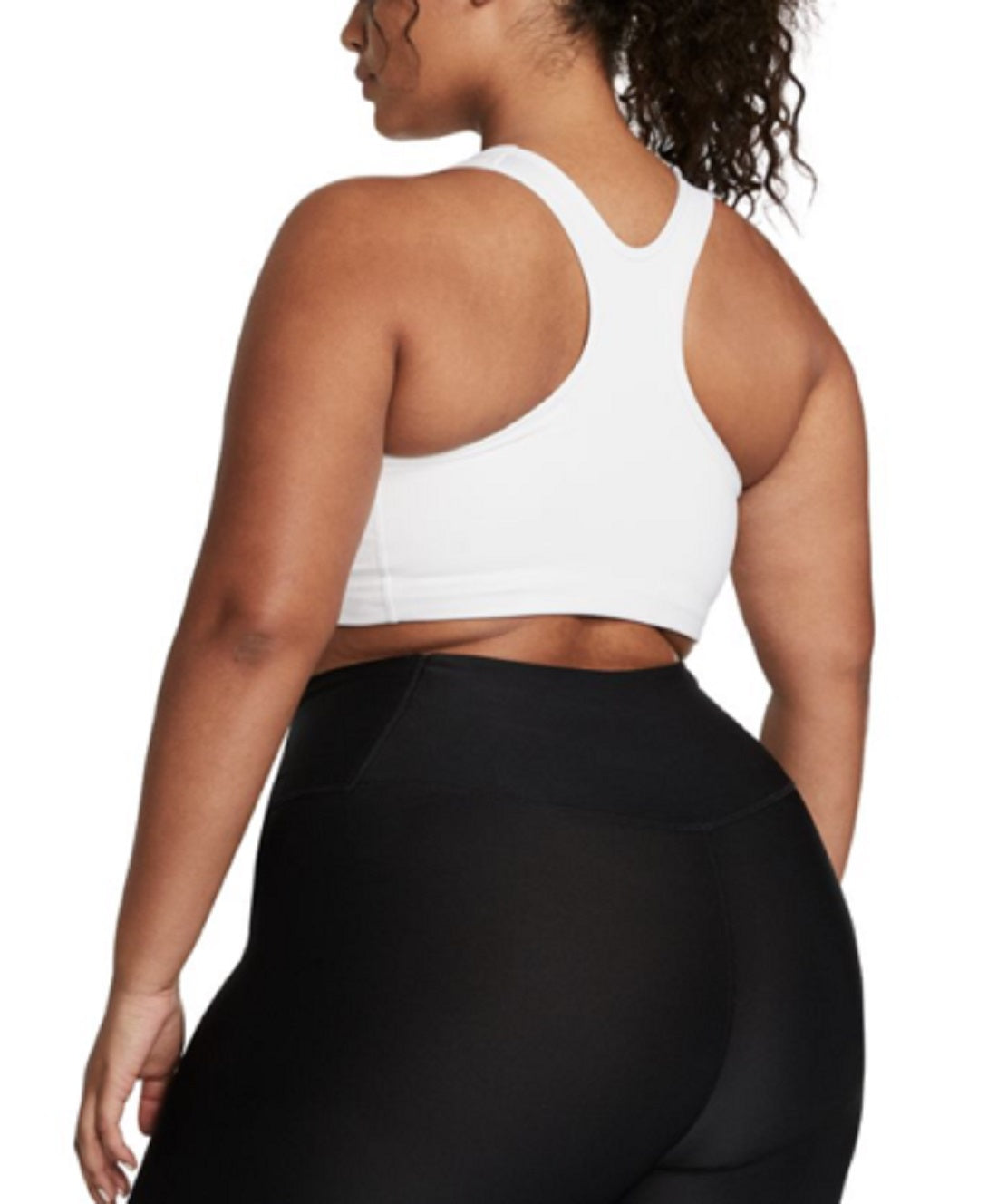 Sutiã esportivo Nike Plus Dri Fit Support feminino, branco, tamanho extragrande