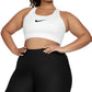 Sutiã esportivo Nike Dri Fit de suporte médio feminino, branco, tamanho 2X