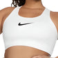 Sutiã esportivo Nike Dri Fit de suporte médio feminino, branco, tamanho 2X