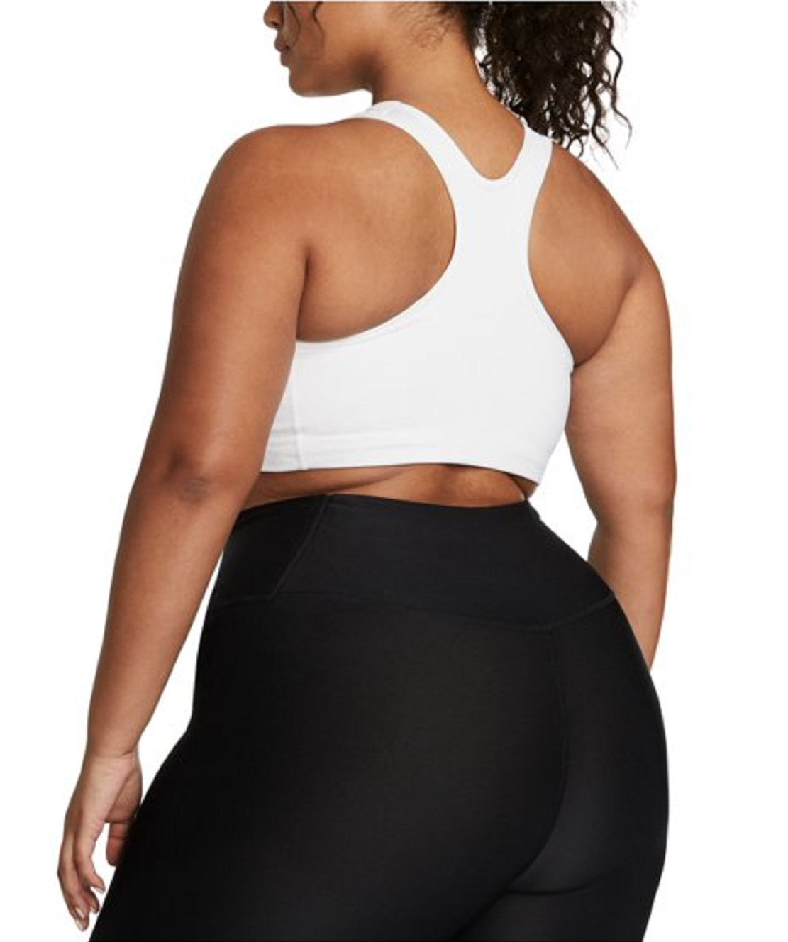Sutiã esportivo leve Nike Support Racerback feminino, branco, tamanho 3X
