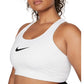 Sutiã esportivo leve Nike Support Racerback feminino, branco, tamanho 3X