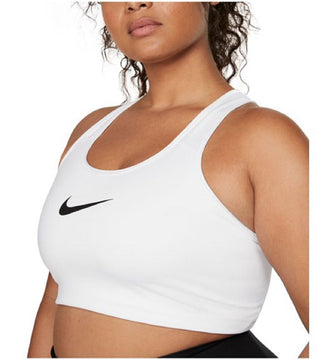 Sutiã esportivo leve Nike Support Racerback feminino, branco, tamanho 3X