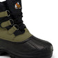 Botas de neve masculinas Polar Armor All Weather, verdes, tamanho 8 M
