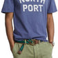 Camiseta Polo Ralph Lauren Masculina Classic Fit Jersey Estampada Azul Tamanho XX-G