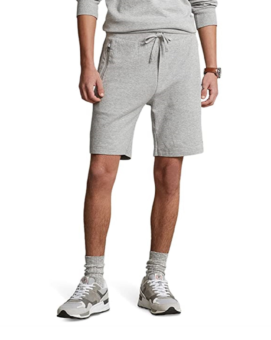 Polo Ralph Lauren Shorts Masculinos de Jersey Luxo Cinza Tamanho X-G