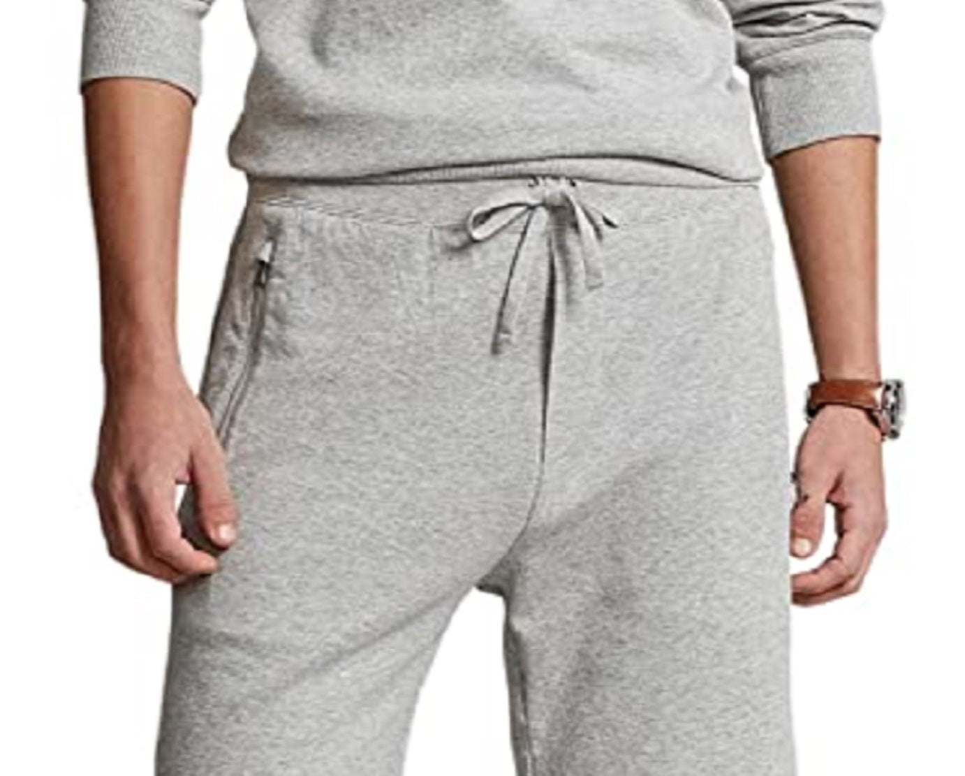 Polo Ralph Lauren Shorts Masculinos de Jersey Luxo Cinza Tamanho X-G