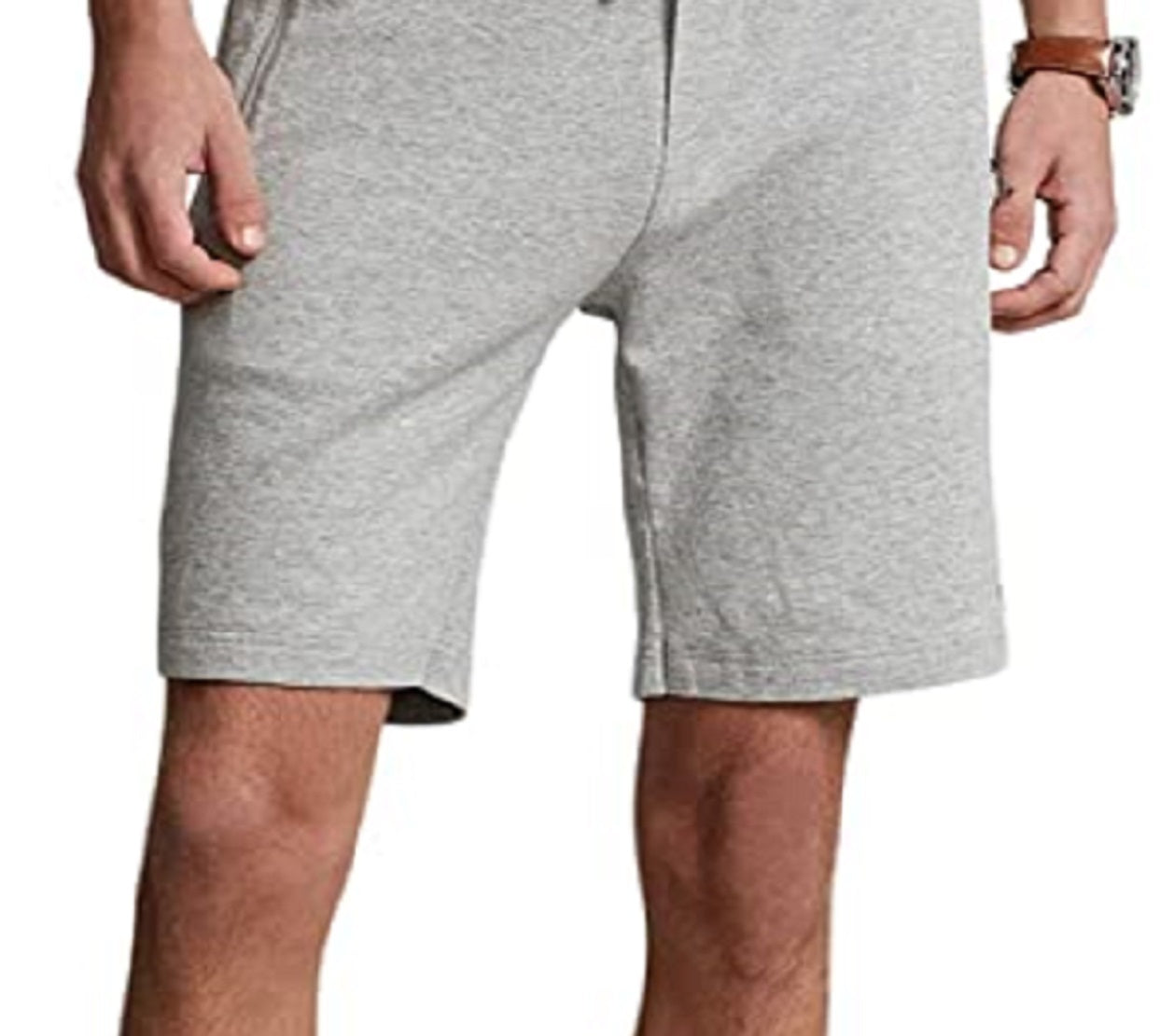 Polo Ralph Lauren Shorts Masculinos de Jersey Luxo Cinza Tamanho X-G
