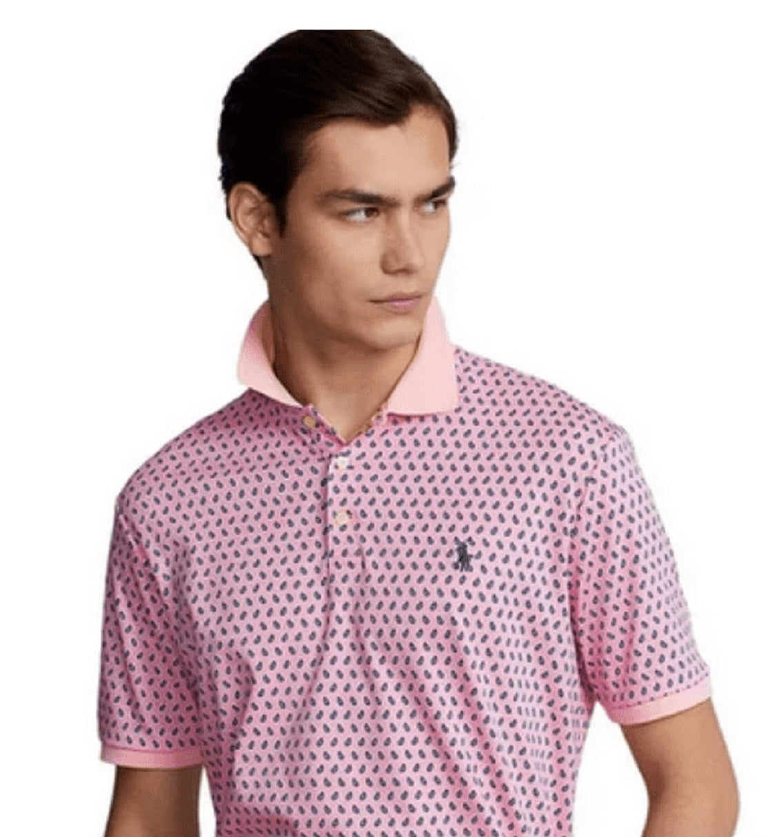 Camisa polo masculina Polo Ralph Lauren Classic Fit de algodão macio, rosa, tamanho extragrande