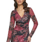 Vestido tubinho de renda estampado feminino GUESS, preto, tamanho 4