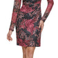 Vestido tubinho de renda estampado feminino GUESS, preto, tamanho 4