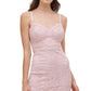 Vestido de renda com bainha franzida GUESS feminino, rosa, tamanho 8