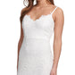 Vestido de renda com bainha de babados GUESS feminino, branco, tamanho 8