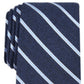 Gravata listrada Gullit masculina Perry Ellis, azul, tamanho regular