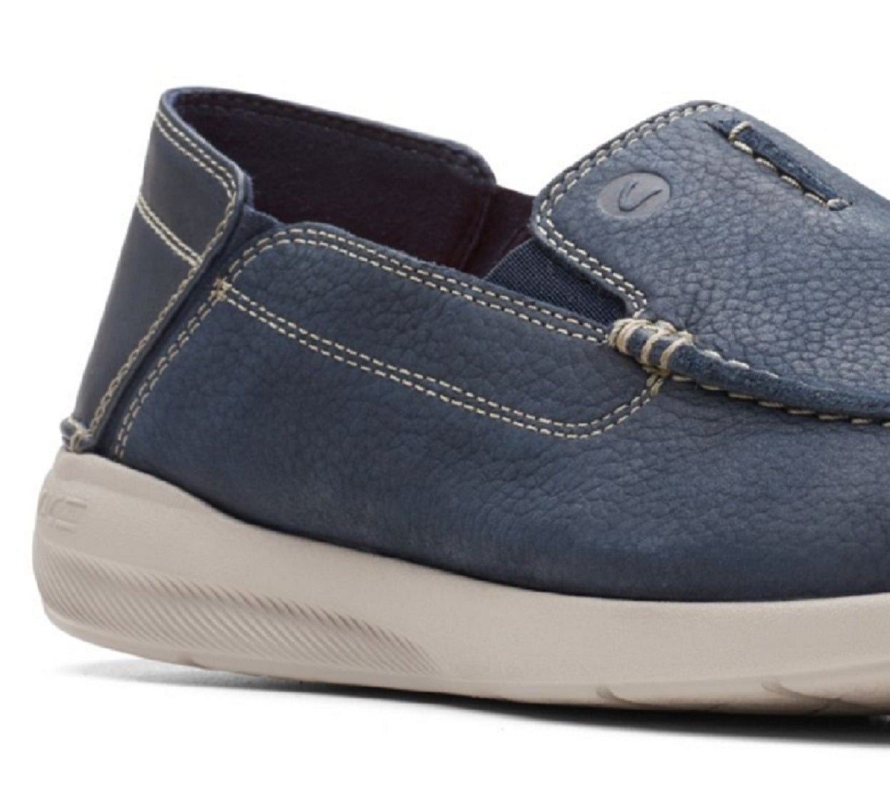 Clarks Gorwin Step Slip On Loafer Masculino Azul Tamanho 11 M