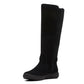 Botas de montaria femininas Clarks Caroline com zíper e fivela, pretas, tamanho 7 M