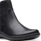 Botas femininas Clarks Cora Grace com zíper, pretas, tamanho 6 M