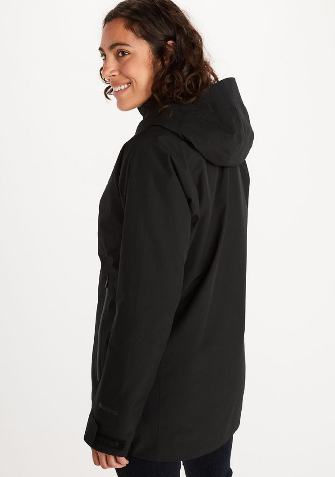 Jaqueta Gore-Tex com Capuz Solaris Feminina Marmot Preta Tamanho Médio