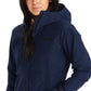Jaqueta de chuva minimalista com capuz Marmot feminina, azul, tamanho X-S