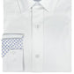 Camisa social masculina Nick Graham Modern Fit Contrastada, branca, tamanho 17 x 36 x 37