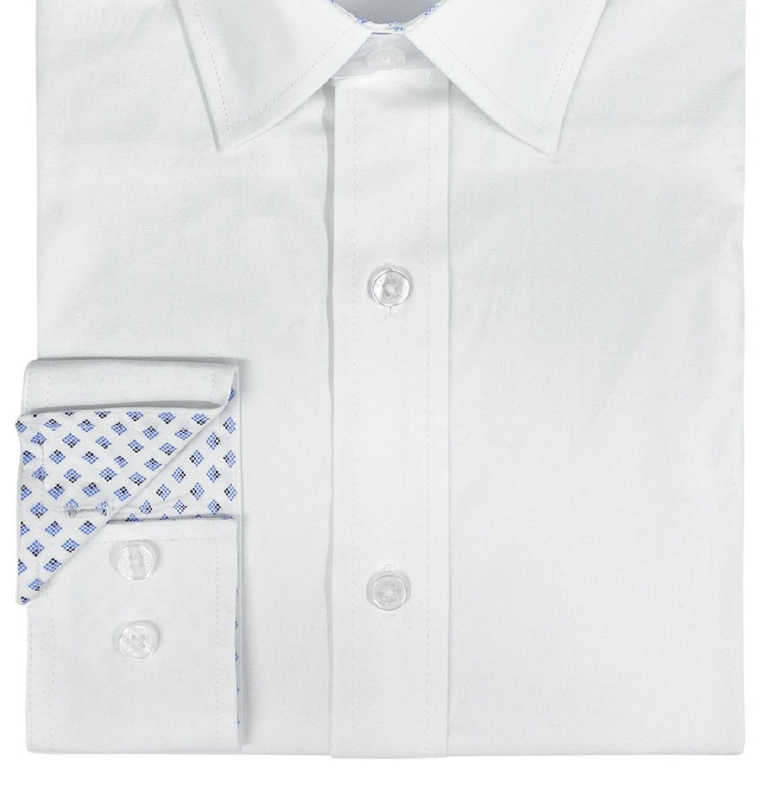 Camisa social masculina Nick Graham Modern Fit Contrastada, branca, tamanho 17 x 36 x 37